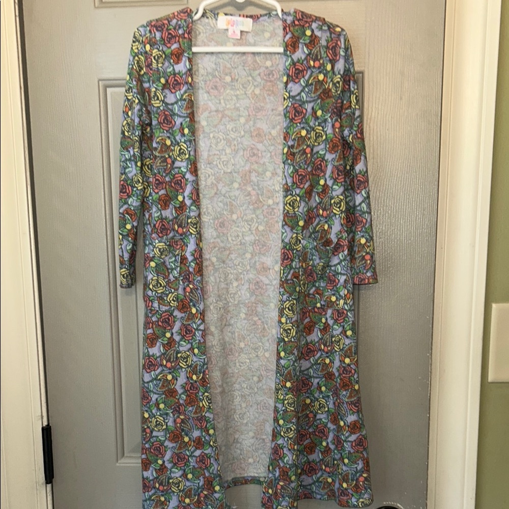 Floral Open-Front girls lularoe Sariah HTF EEUC